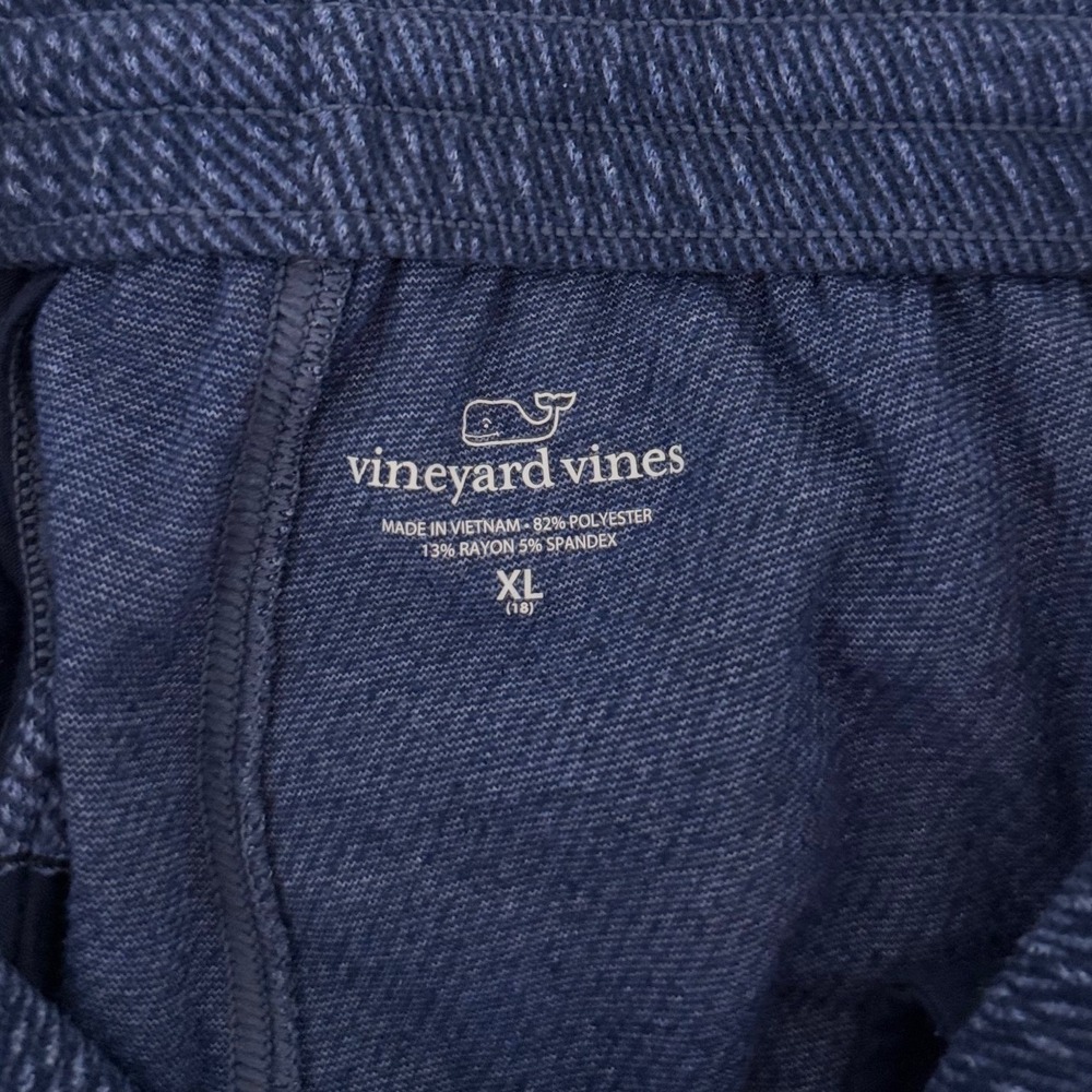 Vineyard Vines Boys XL 18 Jogger Pants Blue Fits Women's S/M Preppy Lounge Knit - Picture 3 of 9